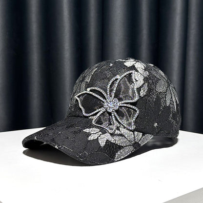 Butterfly classic rhinestone baseball hats trendy headwear