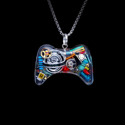 Original cyberpunk necklace hip-hop game controller pendant keychain