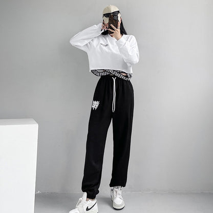 Short Street Sport Sweater Fashion Loose Jazz Set