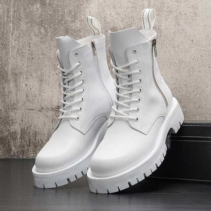 White Martin boots for men