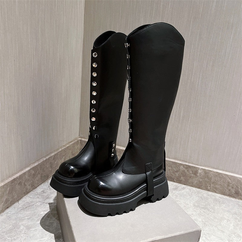 Long detachable two pairs pile up long boots sponge