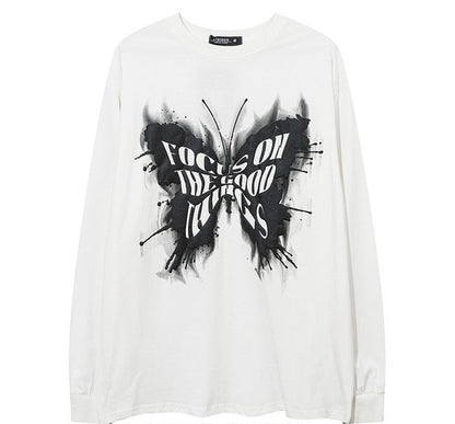 Butterfly Graffiti Chain Short Sleeve T-Shirt