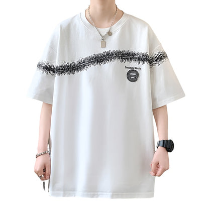 Round neck T-shirt men's casual tops