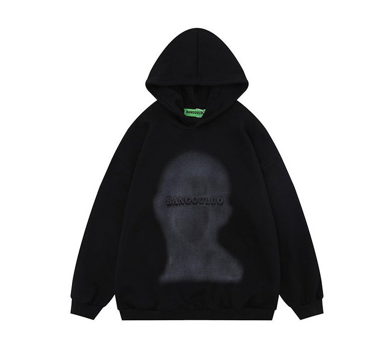 Blurred portrait print unisex hoodie