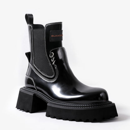 Chelsea boots for women's elastic chimney boots