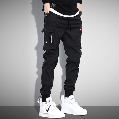 Black velvet overalls joggers for men