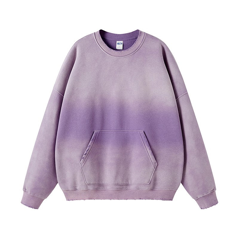 Chapais Wash Spray Dye Worn Round Neck Unisex Oversize