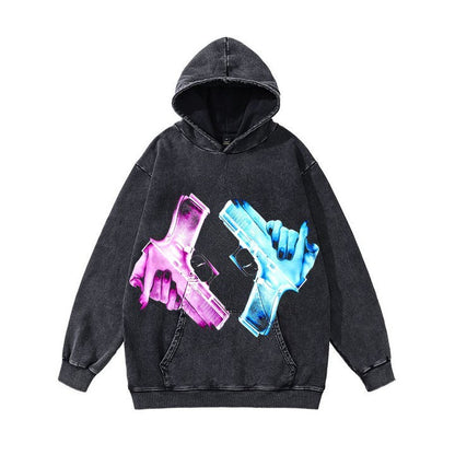 Multi option hoodies different graphics and design unisex washed pullovers