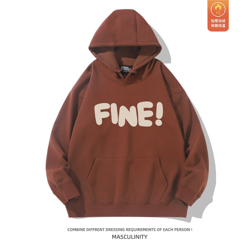 Hooded heavyweight oversize couple sweatshirt