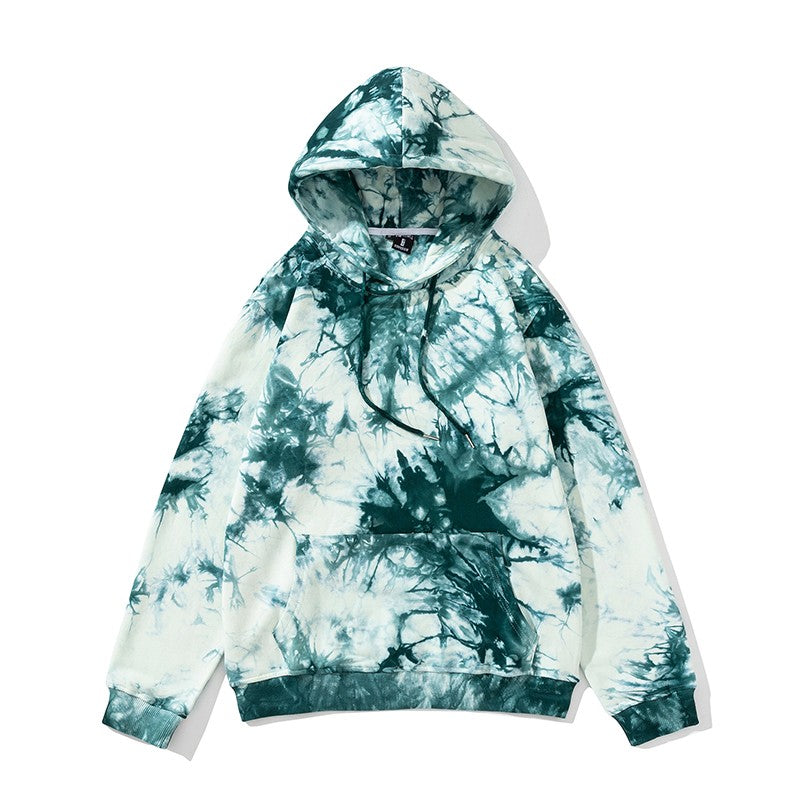 Gradual Halo Salted Dyed Top Men's and Women's Pure Cotton Plush Hooded Sweater