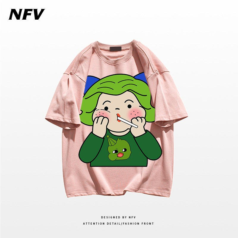 Cute cartoon t-shirt unisex short sleeved T-shirt