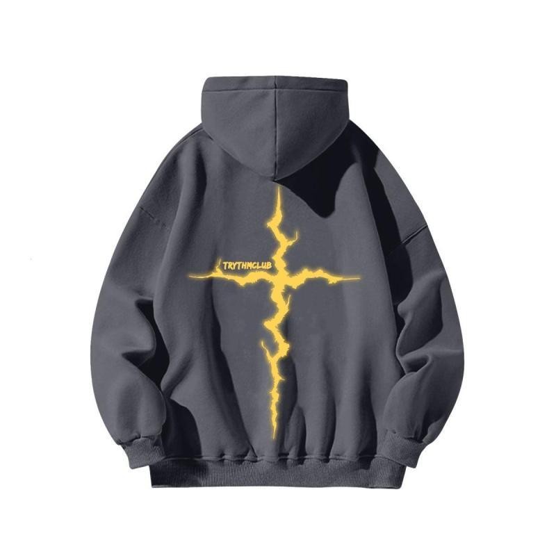 Street lightning cross trendy hoodie S