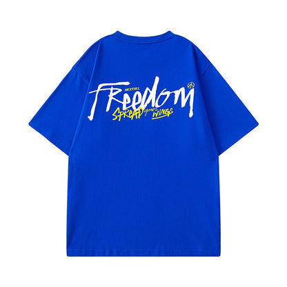 Freedom graphic print unisex oversize t-shirt