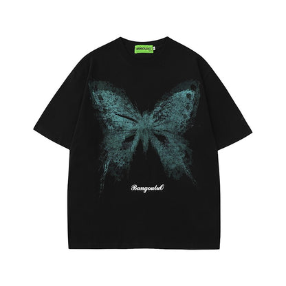 T-shirt original heavyweight butterfly print unisex oversize couple t-shirts