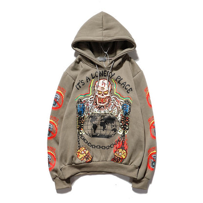 Graffiti Printed Hip Hop Hoodies for unisex