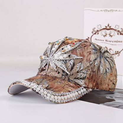 Diamond Pearl Baseball Cap Duck Tongue Hat