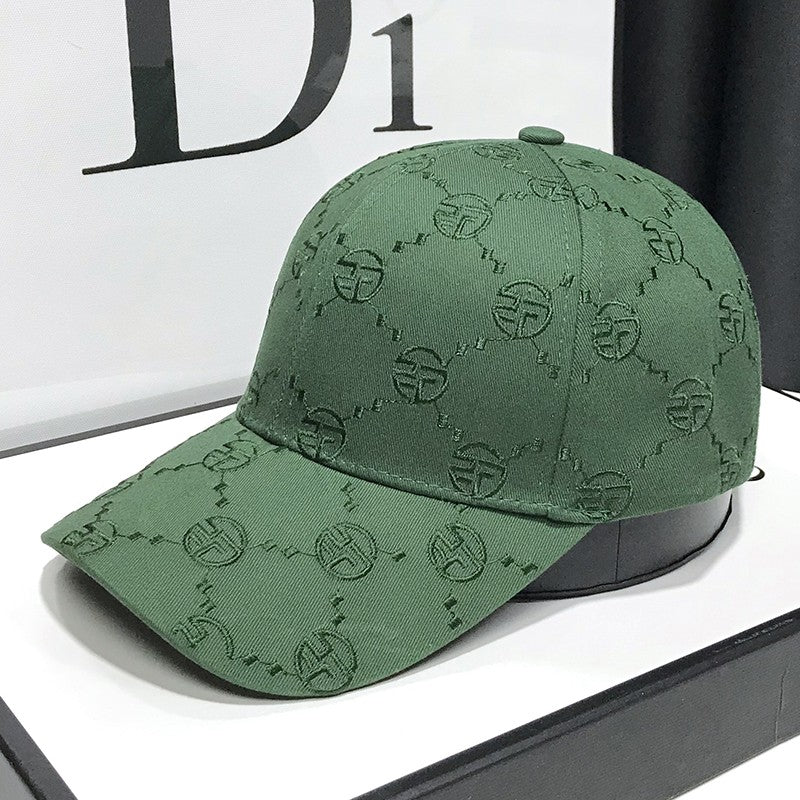 Green Baseball Hat for Women Hardtop Duck Tongue Cap