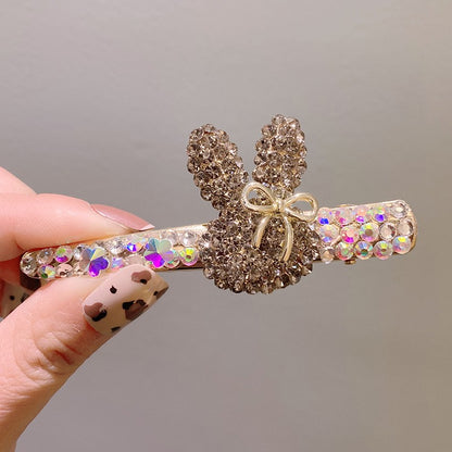 Diamond-encrusted hair clip for women