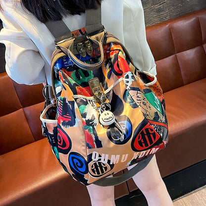 Colorful Printed Lightweight Cloth Backpack