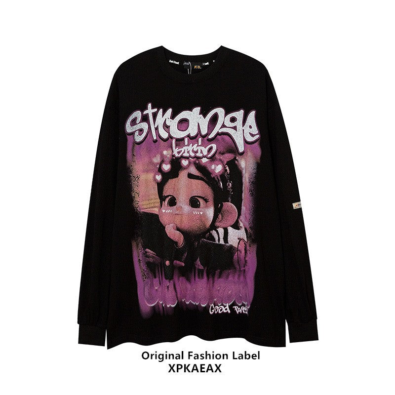 Cartoon Long Sleeve Top Chic Unisex Sweater