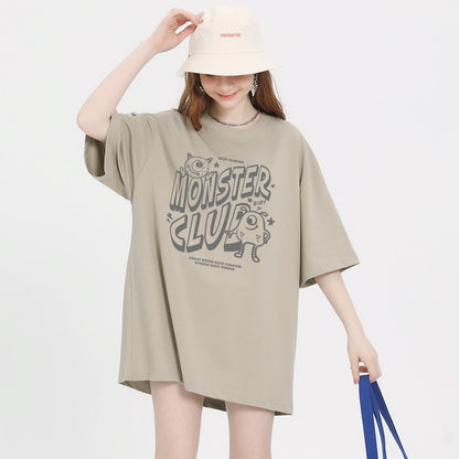 T-shirt popular loose cotton minimalist top