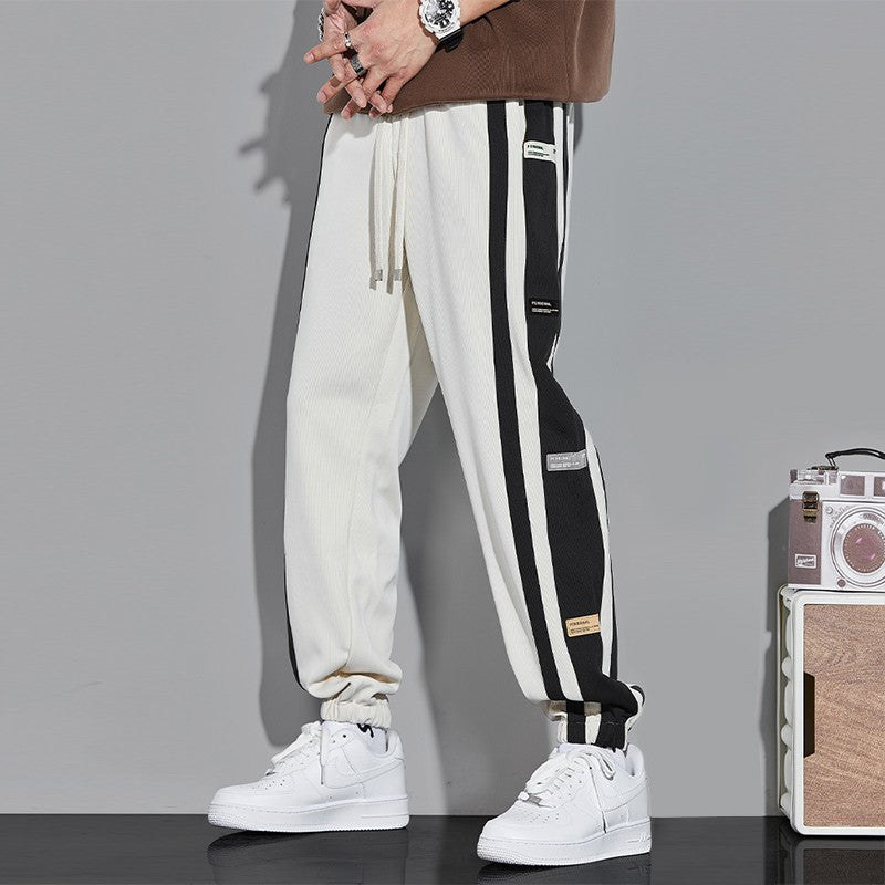 Joggers men's trendy patchwork sports pants