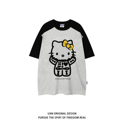 Raglan unisex cartoon fun T-shirt