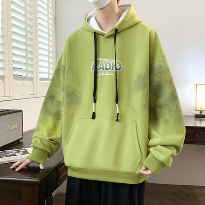 hooded sweatshirt drawstring men's tops unisex