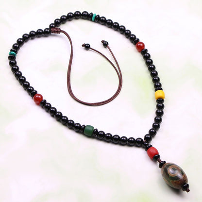 Nine Eyed Pearl Pendant Necklace for Men's Art Retro Ethnic PendantJewelry