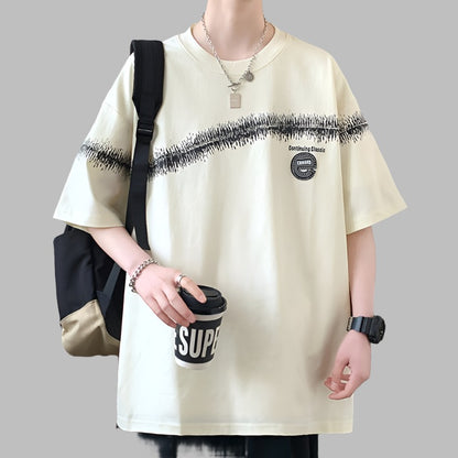 Round neck T-shirt men's casual tops