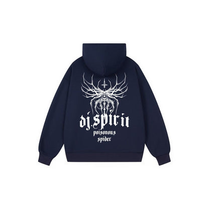 Three-dimensional spider graffiti hoodies