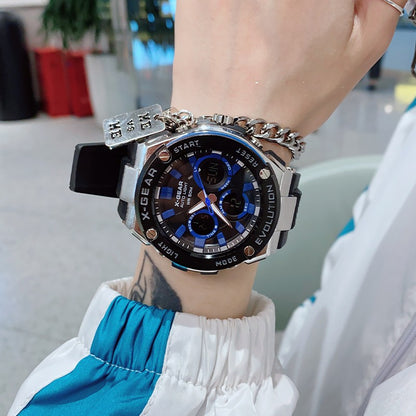 Three-eye trendy small steel cannon watch Unisex electronic waterproof with luminous light