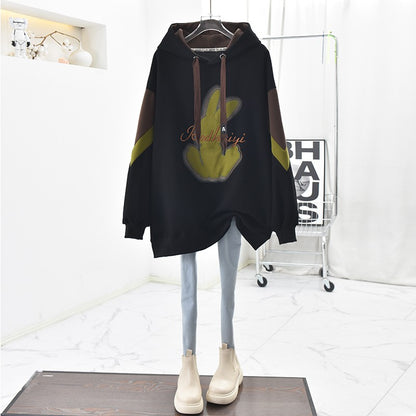 Embroidered Rabbit Hooded Fashion Sweater for Women