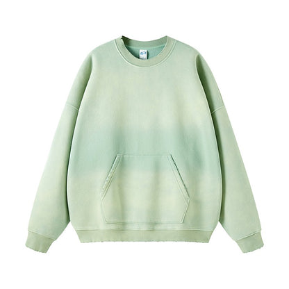 Chapais Wash Spray Dye Worn Round Neck Unisex Oversize