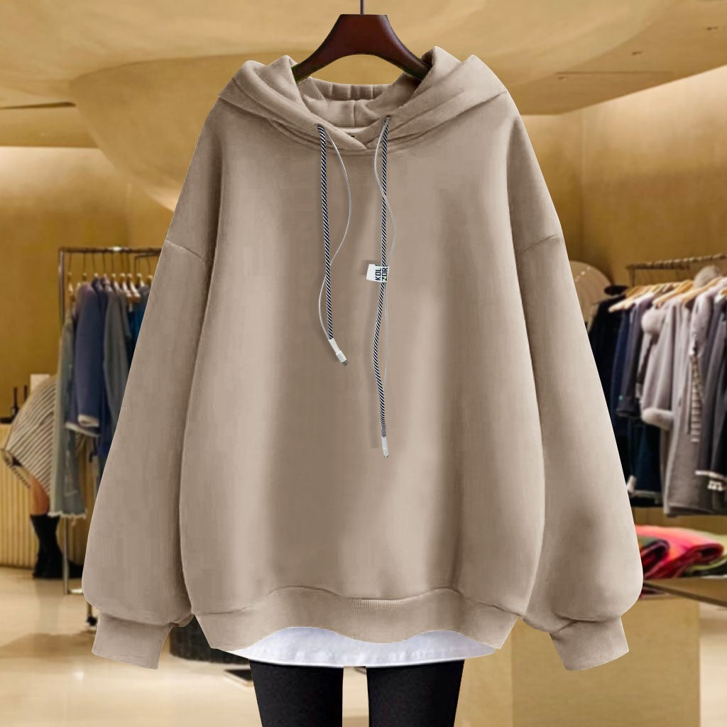 Hooded hoodie women's winter top