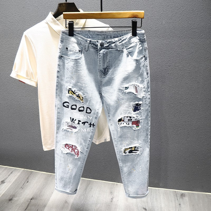 Personalized Printed Jeans for Men's