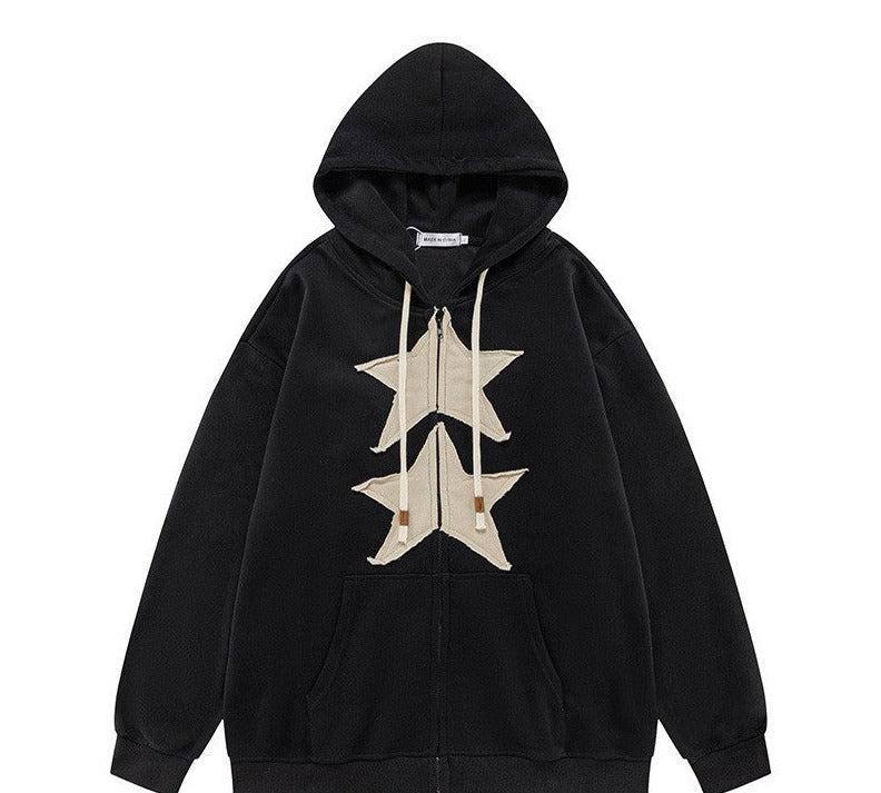 star cardigan sweatshirt jacket