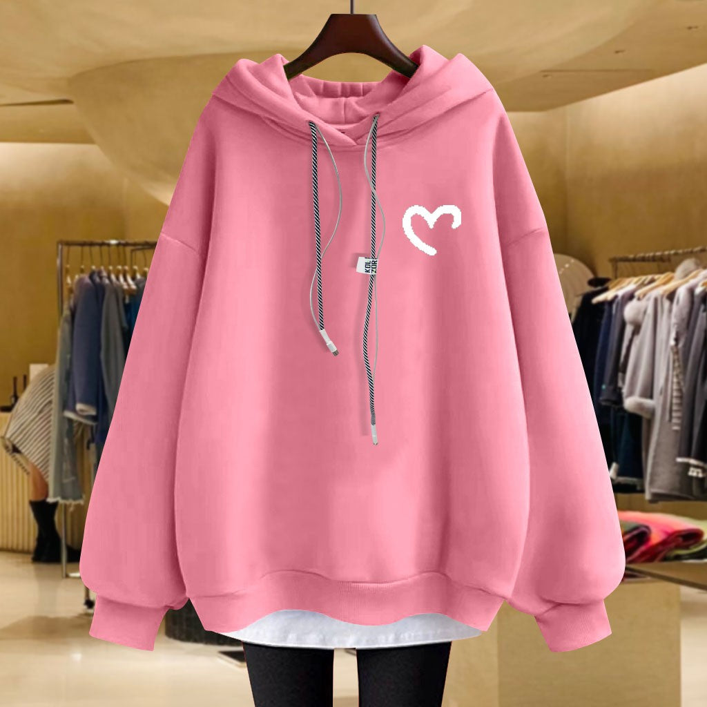 Hooded hoodie women's winter top