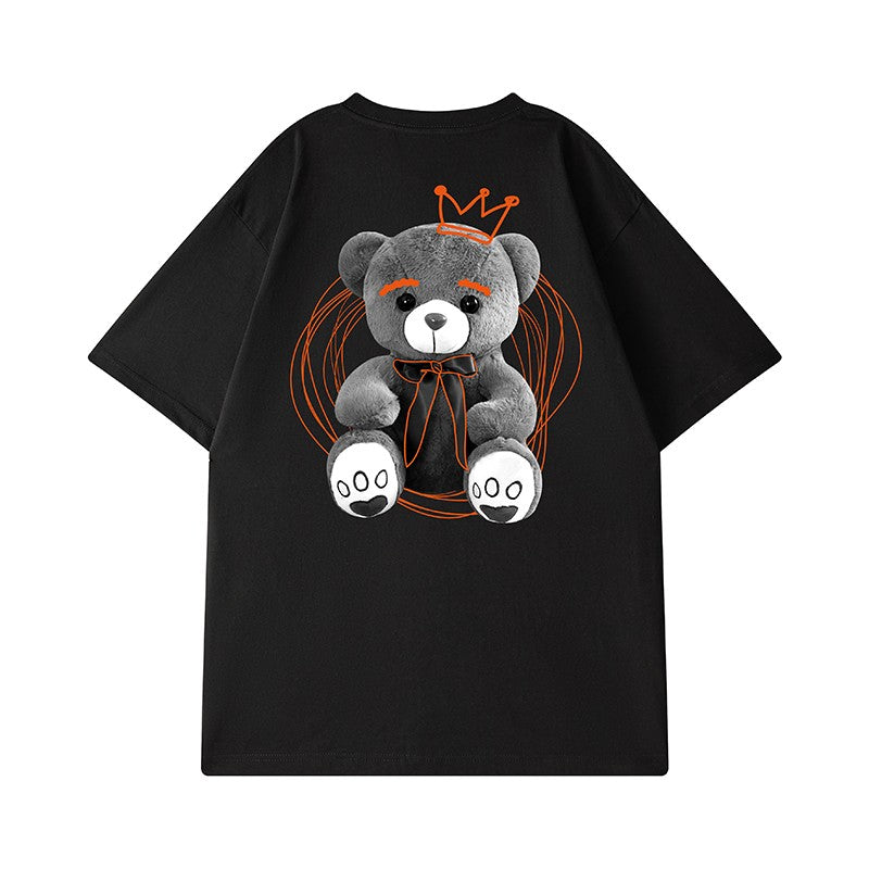 T-shirt Little Bear Short Sleeve Unisex Loose Size Half Sleeves