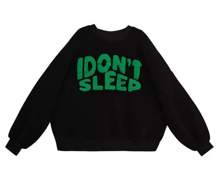 Colorful Embroidered Letters Sports Warm Sweater