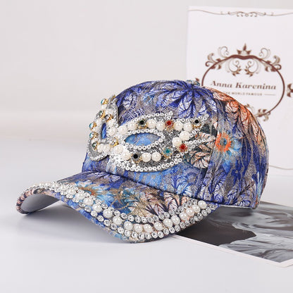 Diamond Pearl Baseball Cap Duck Tongue Hat