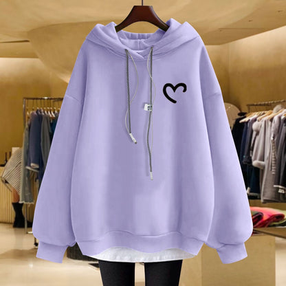 Hooded hoodie women's winter top