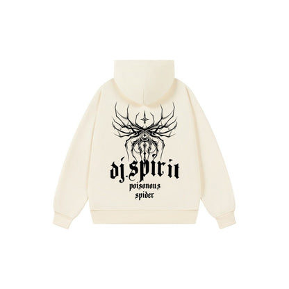 Three-dimensional spider graffiti hoodies