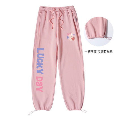 Wide Leg Sweatpants Women's Straight Pants Loose Fit