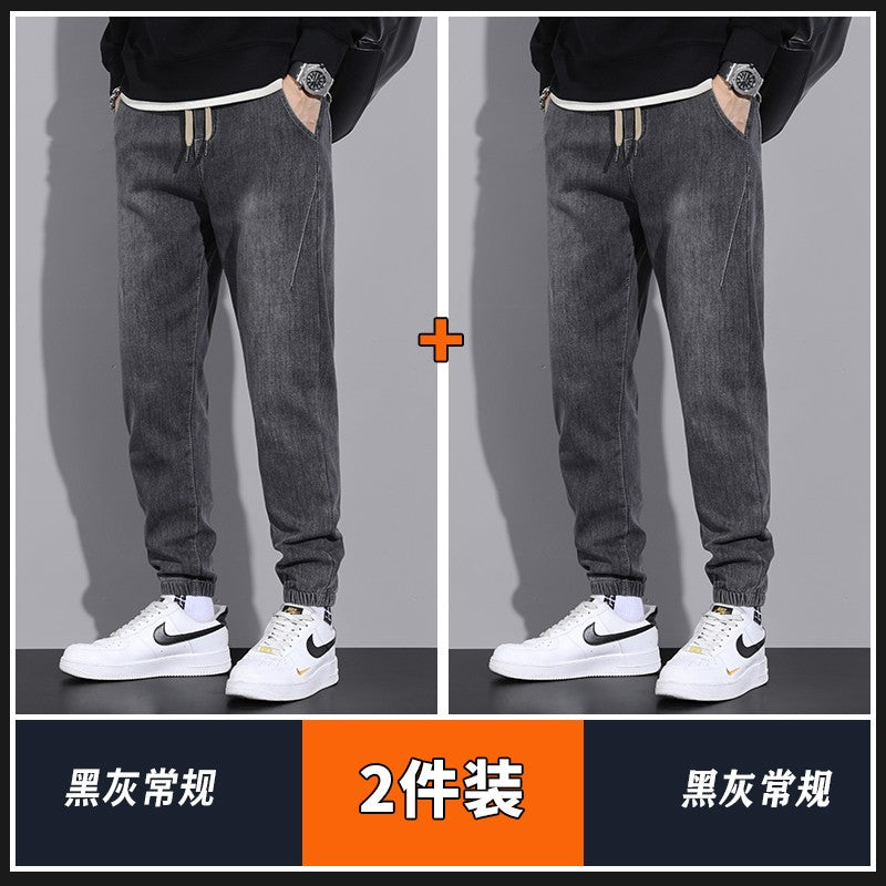 Warm denim jeans for men thickened autumn winter cold resistant trouser men pants