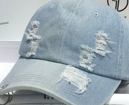 Broken Denim Ring Baseball Cap