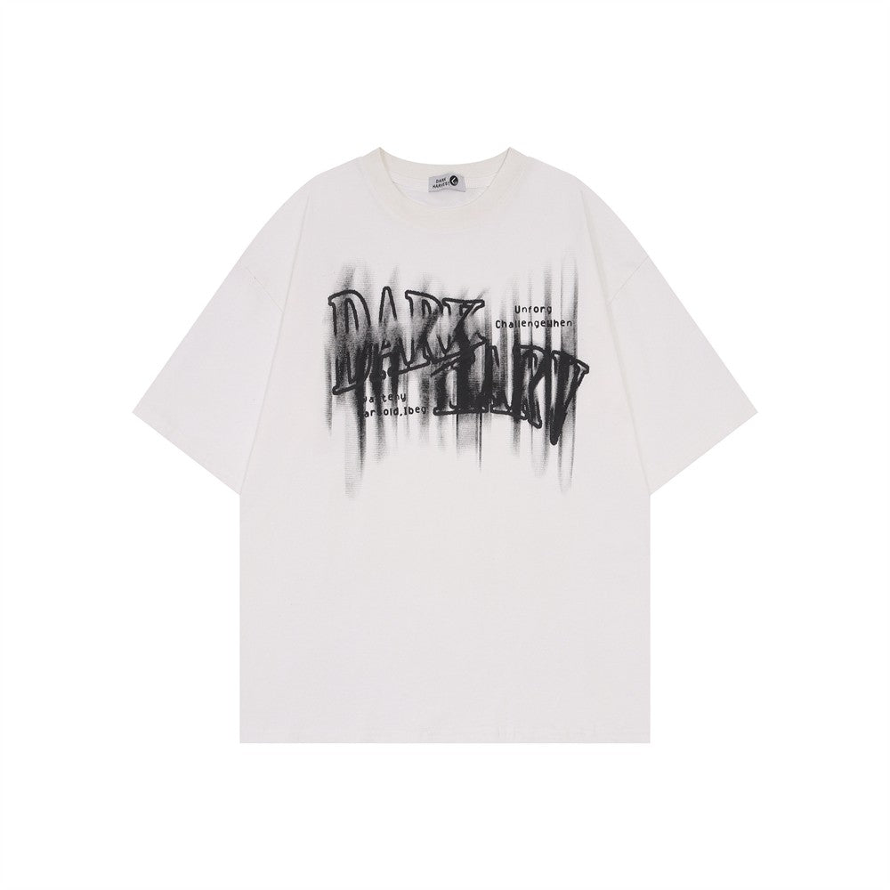 Hip-hop street letter printed short-sleeved T-shirt