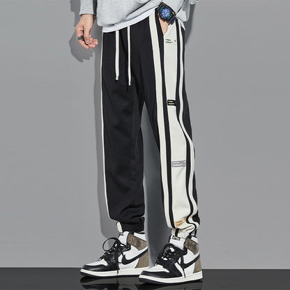 Joggers men's trendy patchwork sports pants