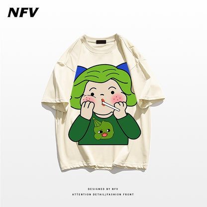 Cute cartoon t-shirt unisex short sleeved T-shirt