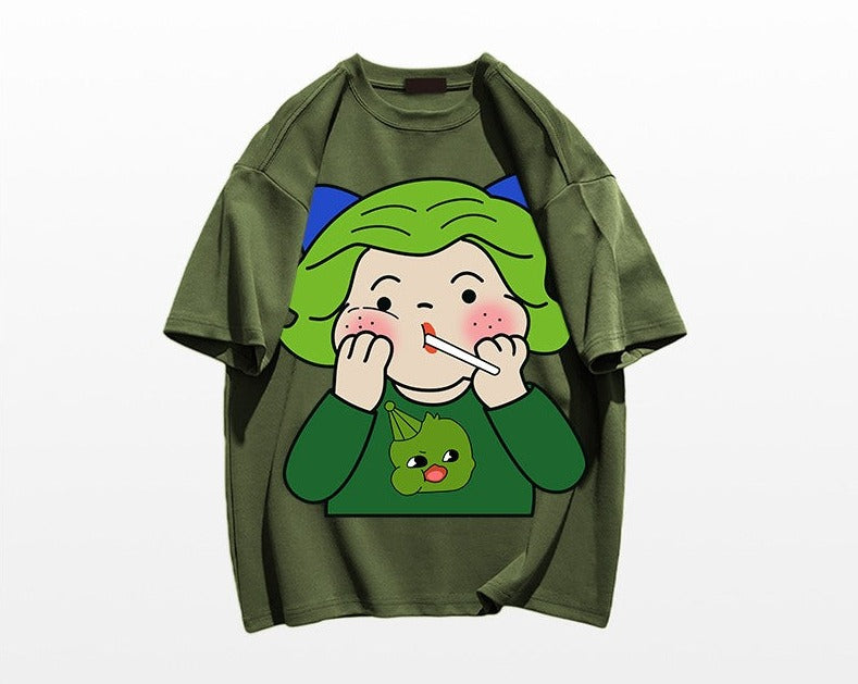 Cute cartoon t-shirt unisex short sleeved T-shirt